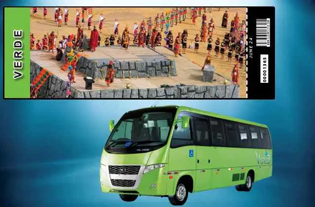 Biglietto Inti Raymi 2026. Sezione verde + bus turistico